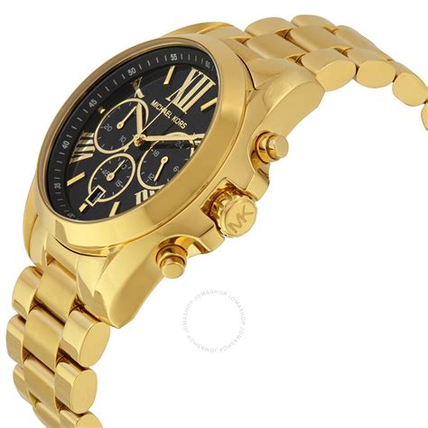 black and gold mk watch|michael kors watches ladies black.